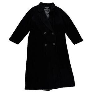 Vintage Donny Brook Women's 12 Black Wool Double-Breasted Dress Classic Coat